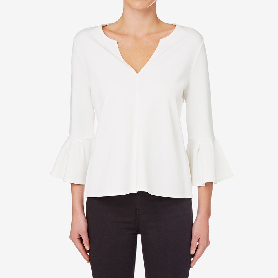 Ponte Frill Sleeve Top  4