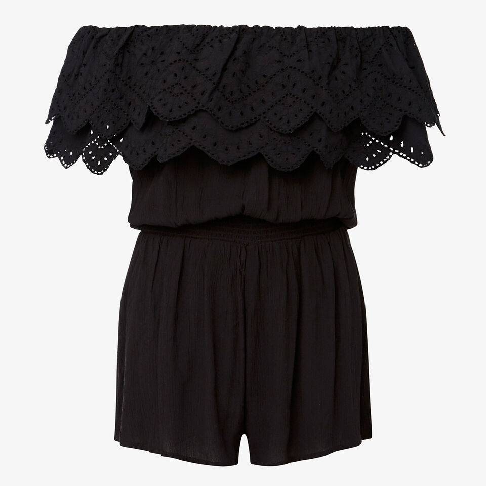Broderie Ruffle Playsuit  