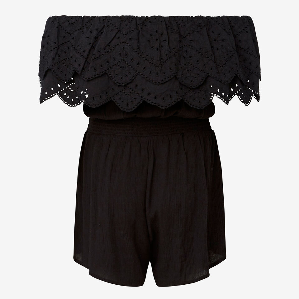 Broderie Ruffle Playsuit  