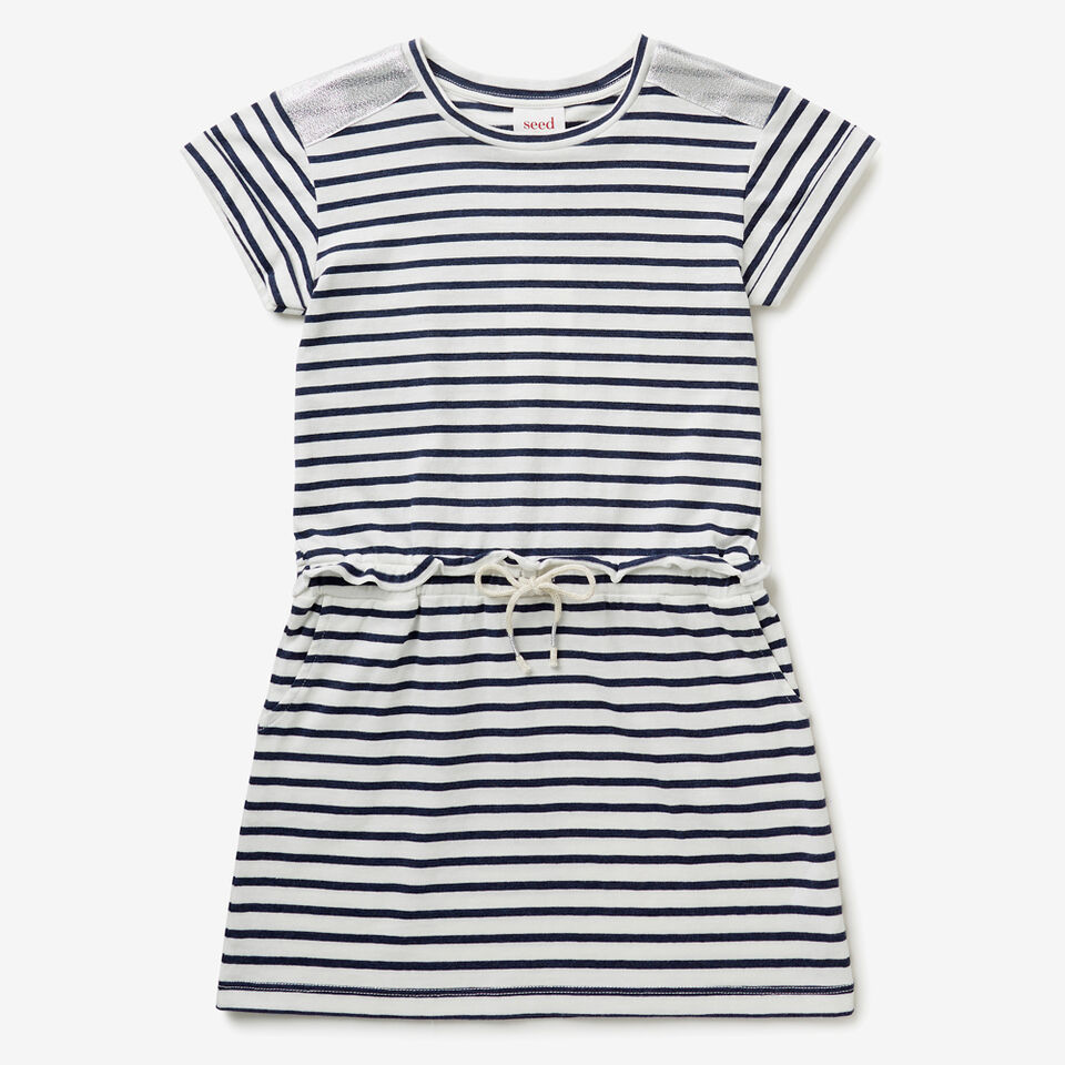 Stripe Tie Waist Dress  