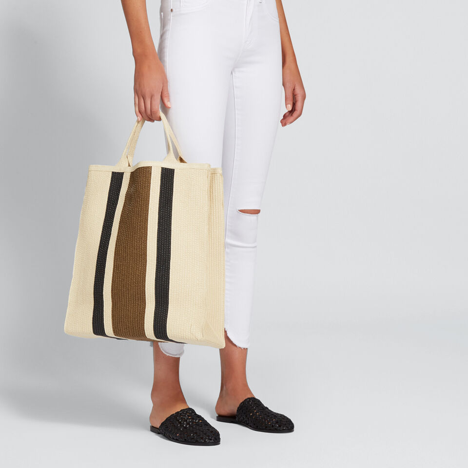 Striped Shopper Bag  