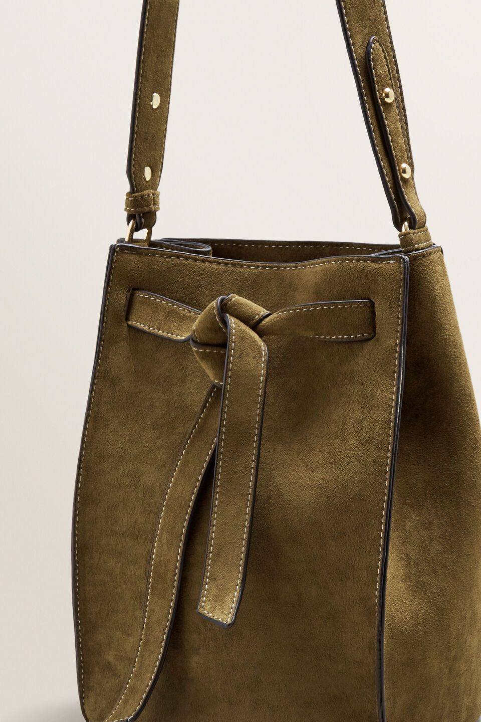 Knot Closure Bucket Bag  