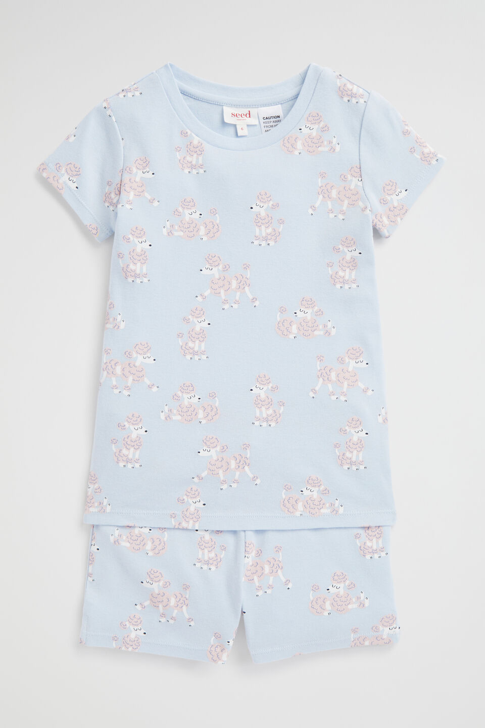 Poodle Pyjama  Baby Blue