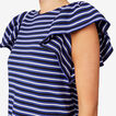 Striped Frill Sleeve Dress    hi-res