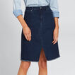 Longline Denim Skirt    hi-res