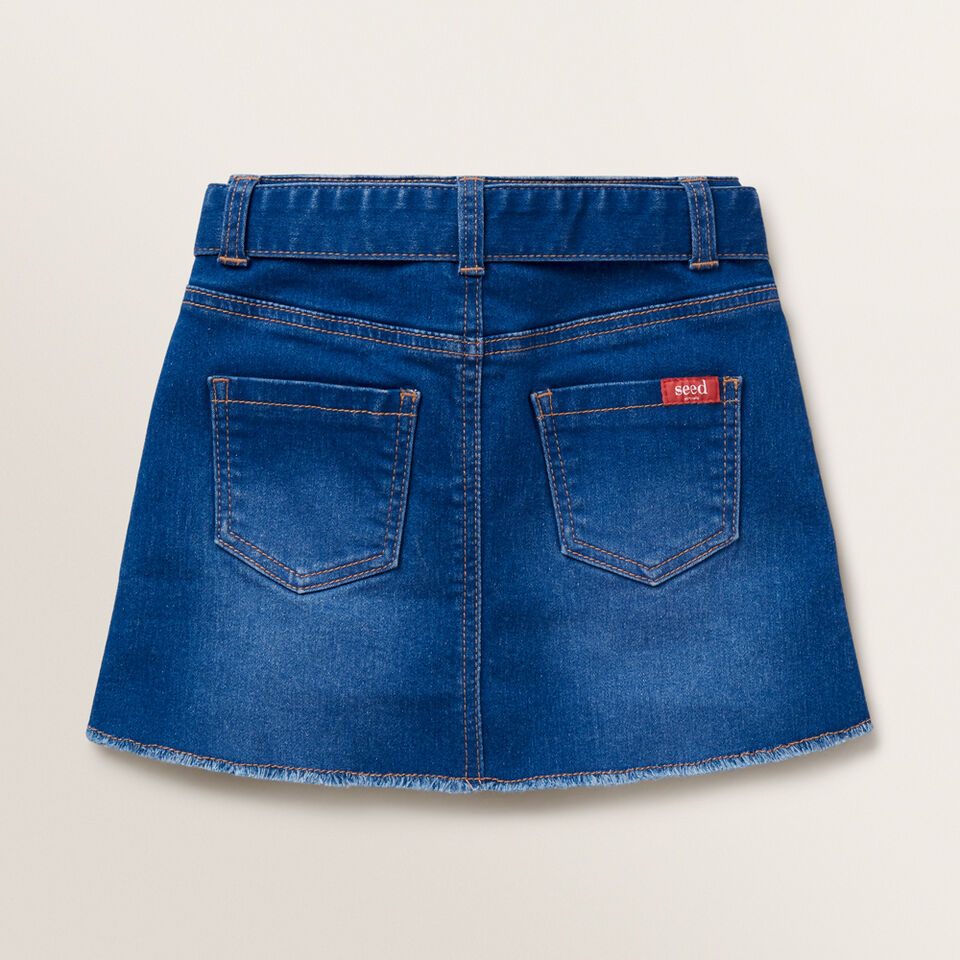 Tie Waist Denim Skirt  