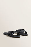 Kayla Leather Twist Slide    hi-res