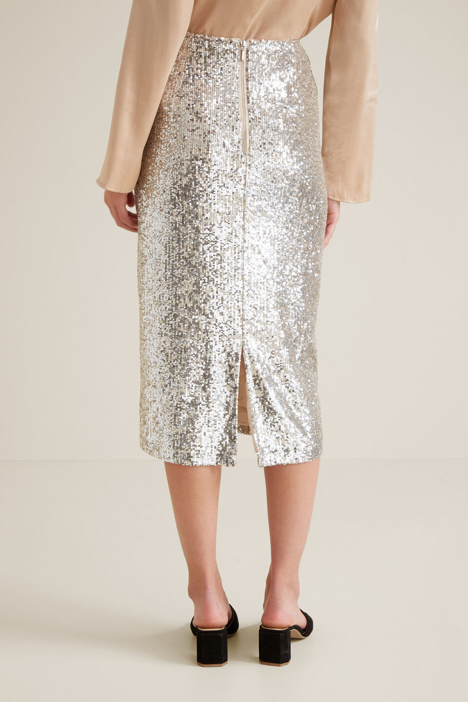 Sequin Midi Skirt  