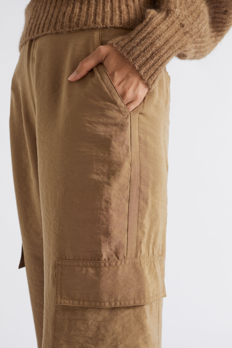 Cargo Wide Leg Pant  Deep Brass