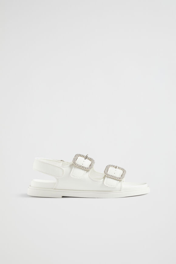 Jewel Moulded Sandal  White  hi-res