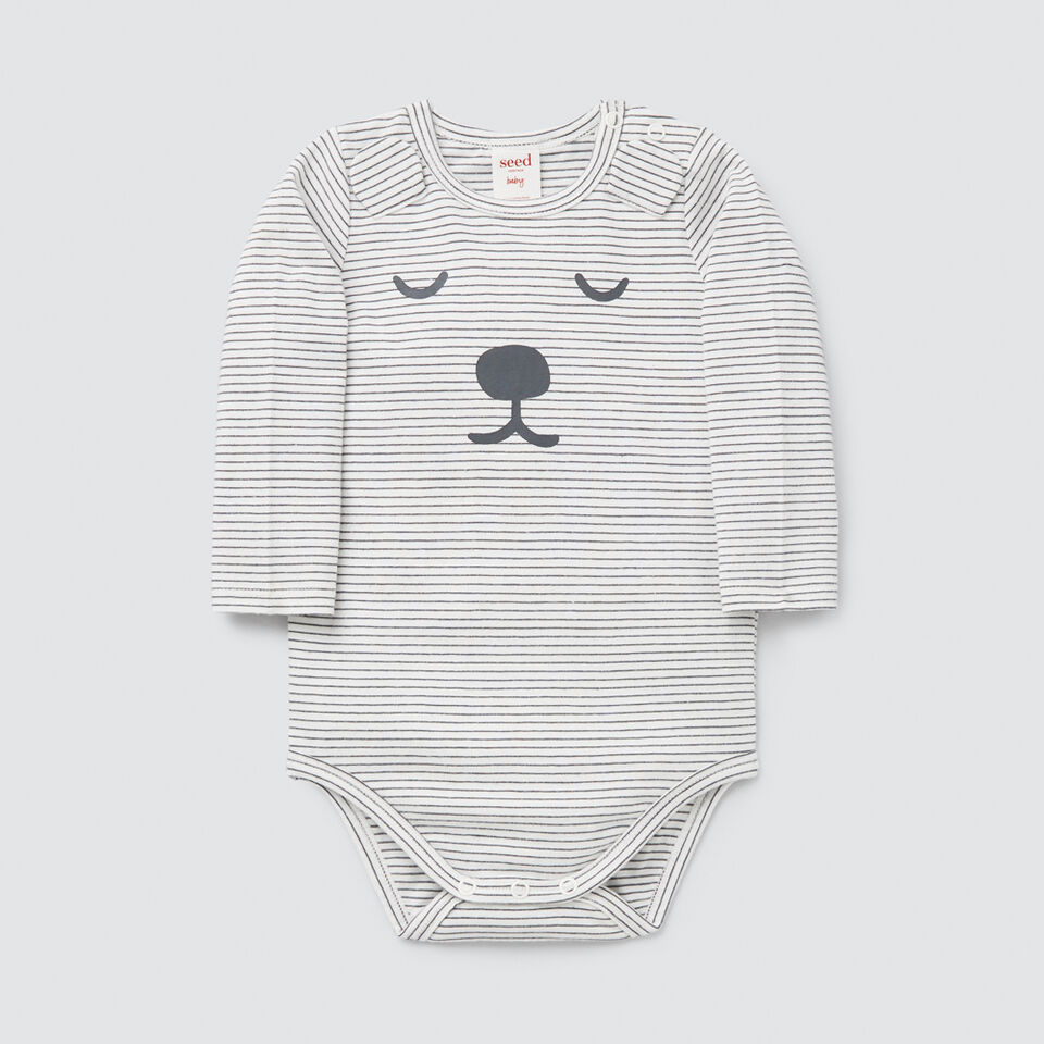 Stripe Bear Bodysuit  