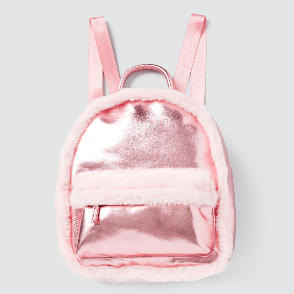 Fur Trim Backpack  