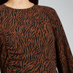 Textured Zebra Print Dress    hi-res