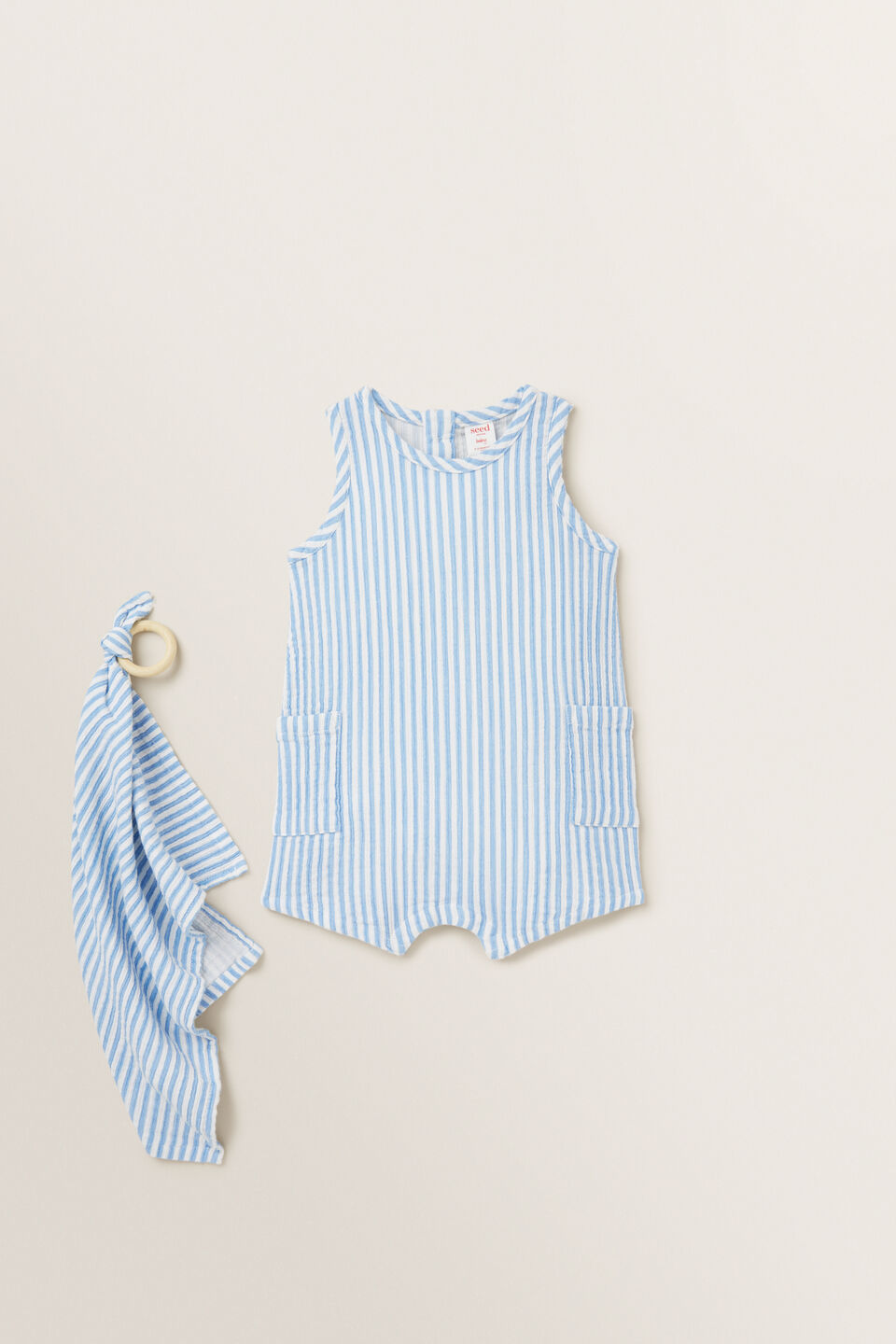 Stripe Pocket Onesie  