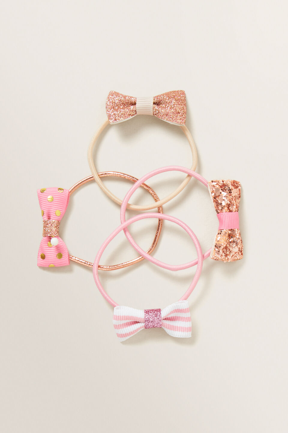 4 Pack Party Bow Elastics  