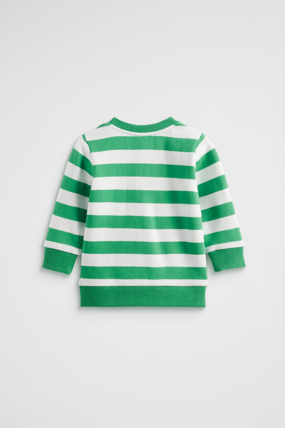 Core Logo Sweat  Apple Green Stripe  hi-res