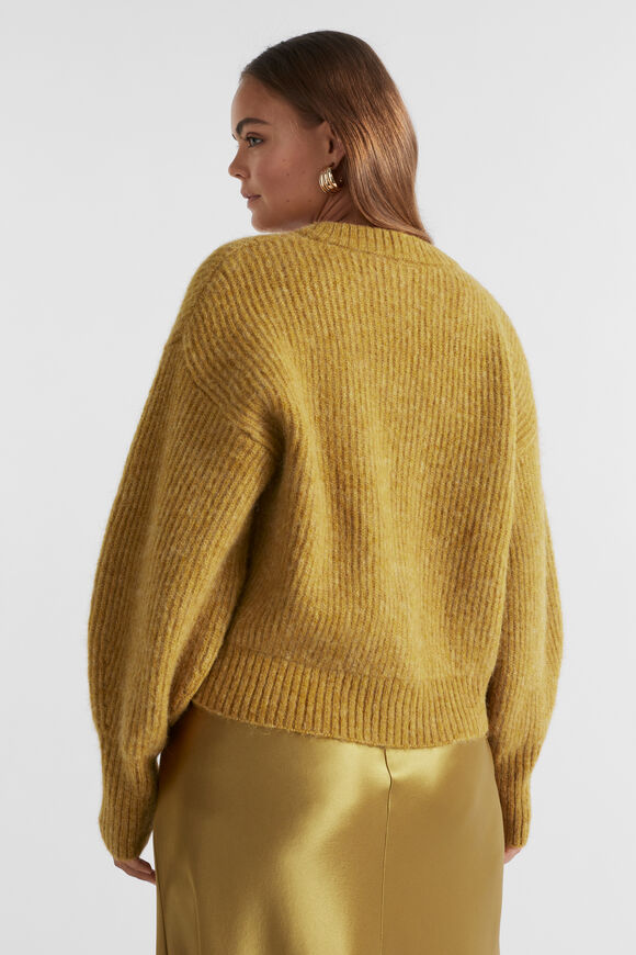 Wool Blend Cardigan  Honey Gold Marle  hi-res