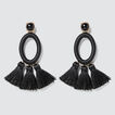 Oval Tassel Earrings    hi-res