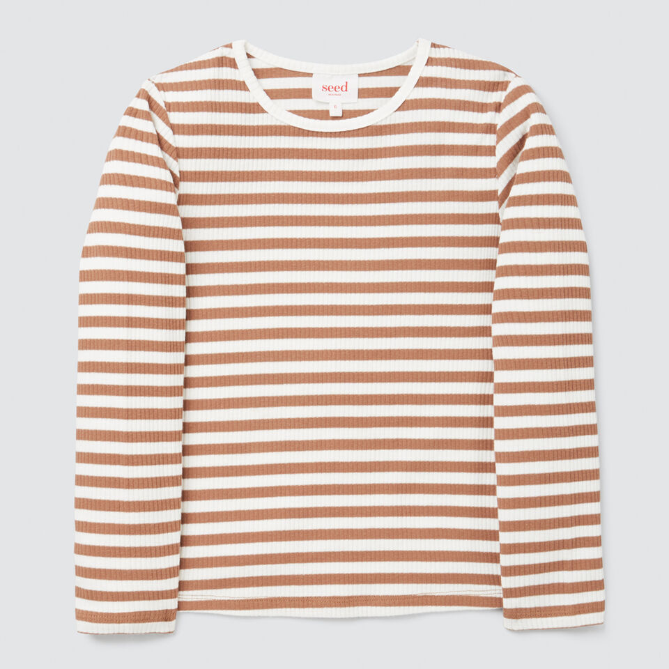 Stripe Rib Tee  