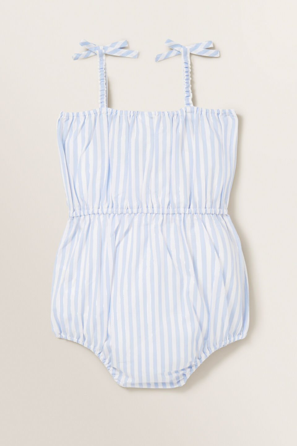 Metallic Stripe Romper  