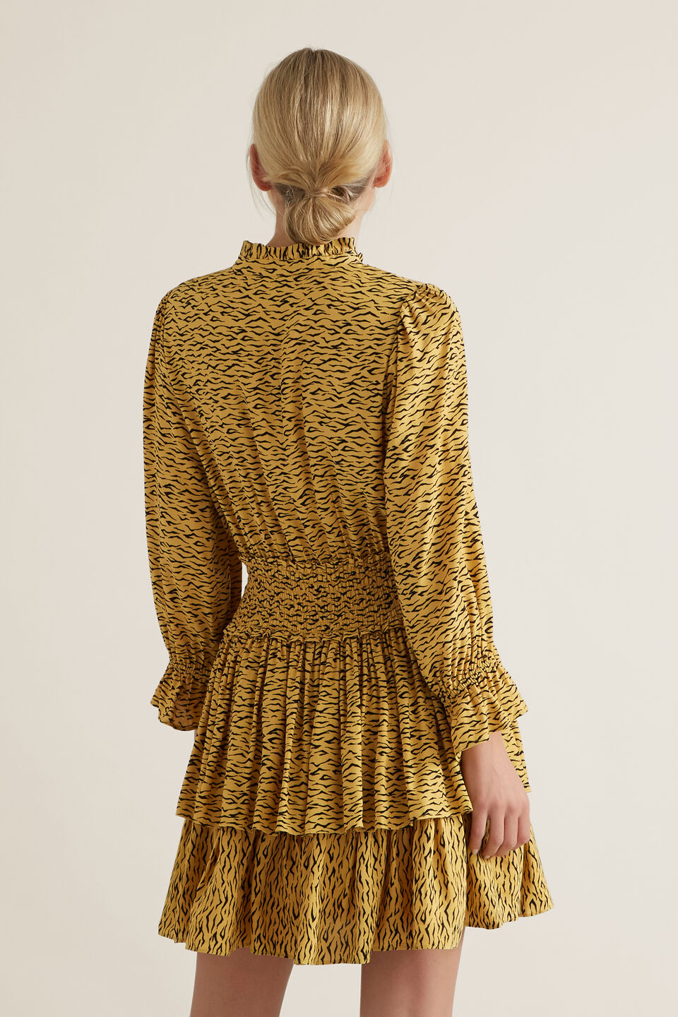 Animal Print Frill Dress  