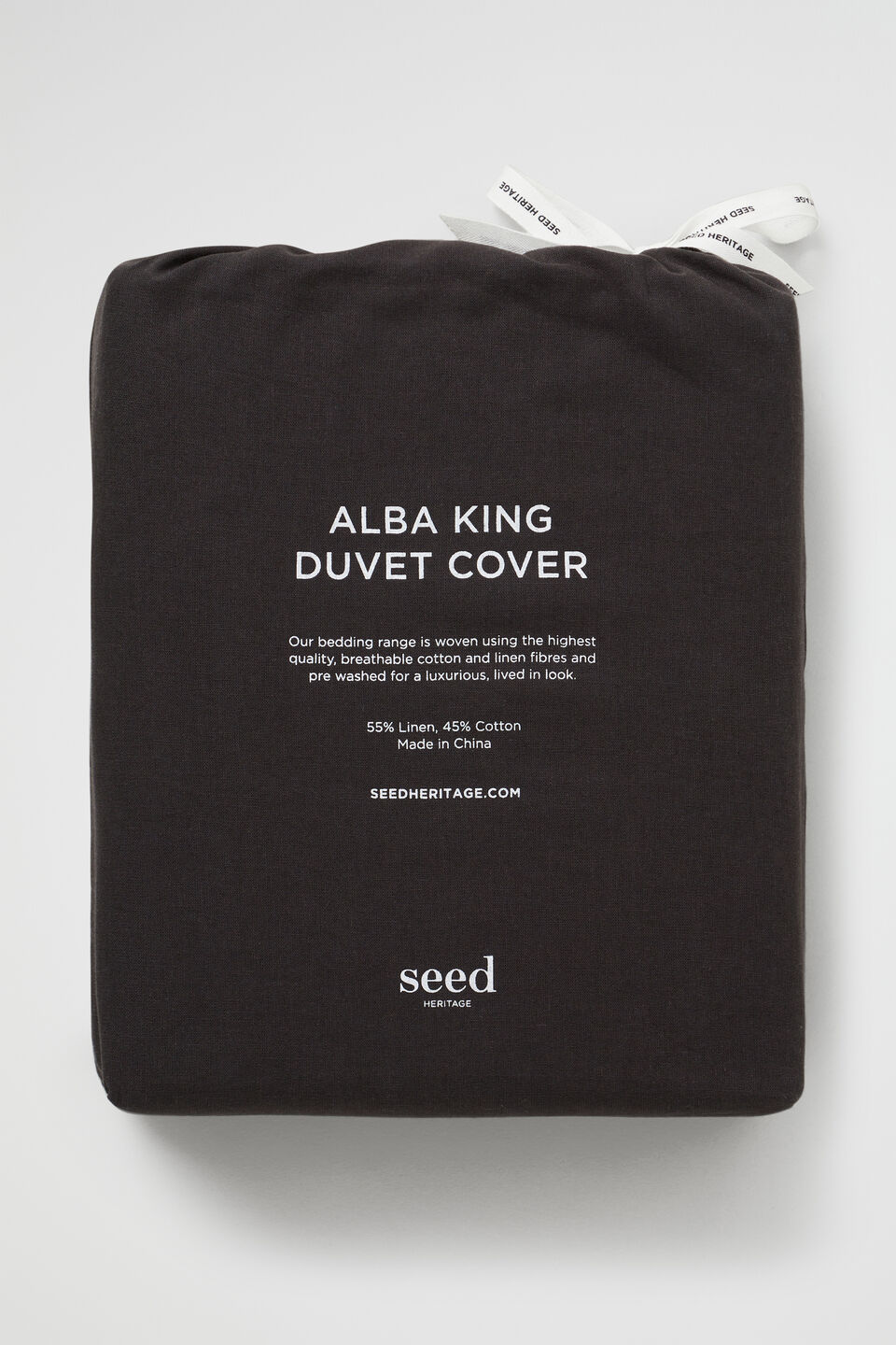 Alba King Duvet Cover  Charcoal