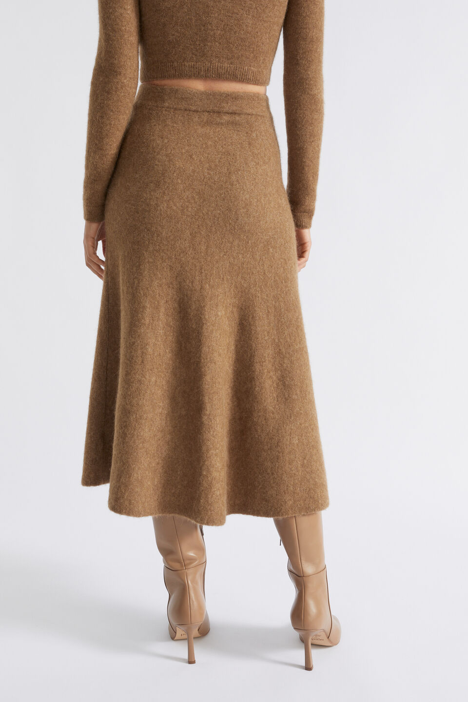 Cosy Knit Skirt  Deep Brass Marle