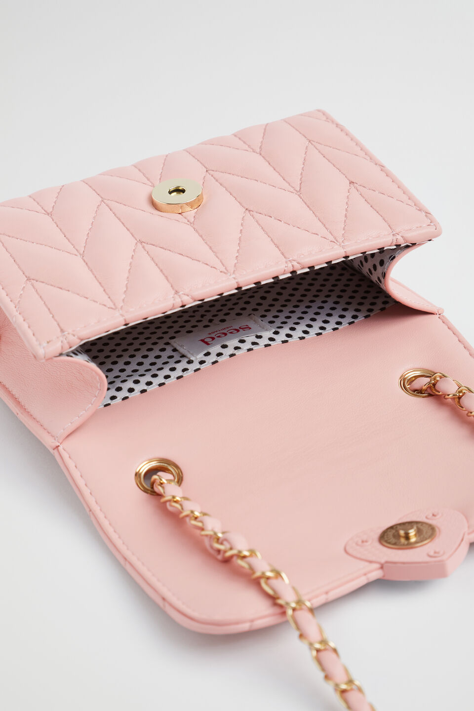 Quilted Cross Body Bag  Dusty Rose