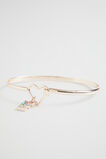 Rainbow Diamante Initial Bangle  E  hi-res