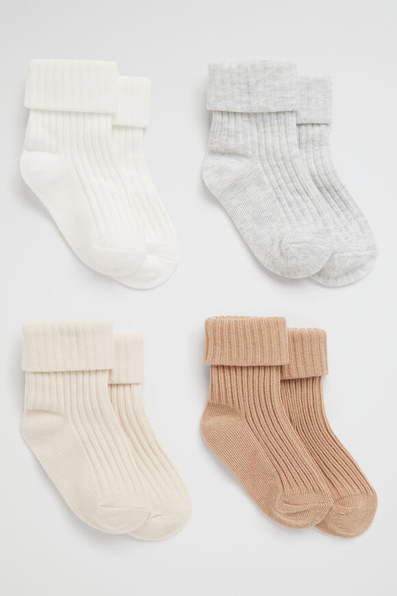 Rib Sock Multipack  Neutral  hi-res