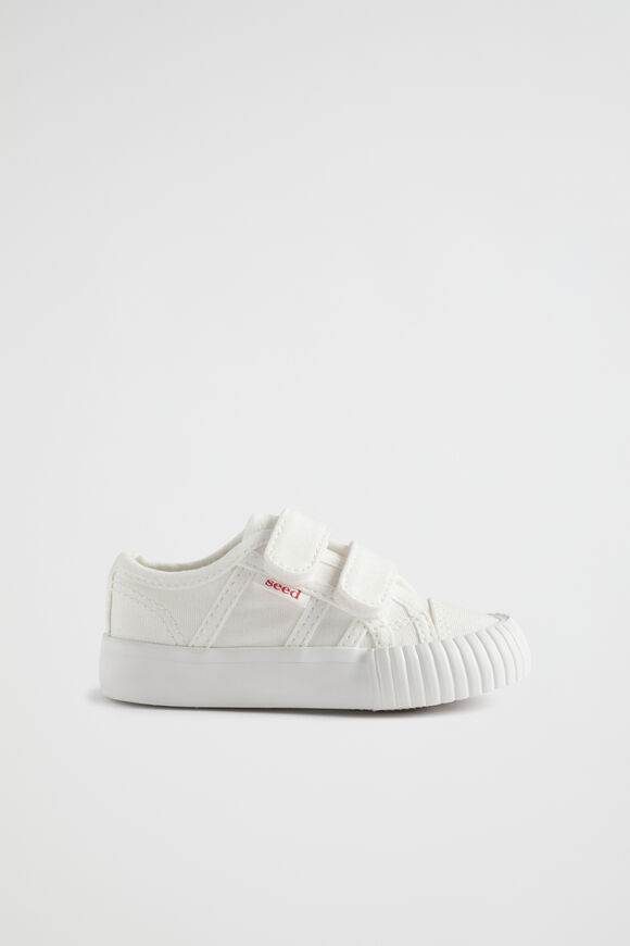 Mini Canvas Double Tab Sneaker  White  hi-res