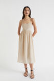 Corseted Midi Dress  Sheer Beige  hi-res