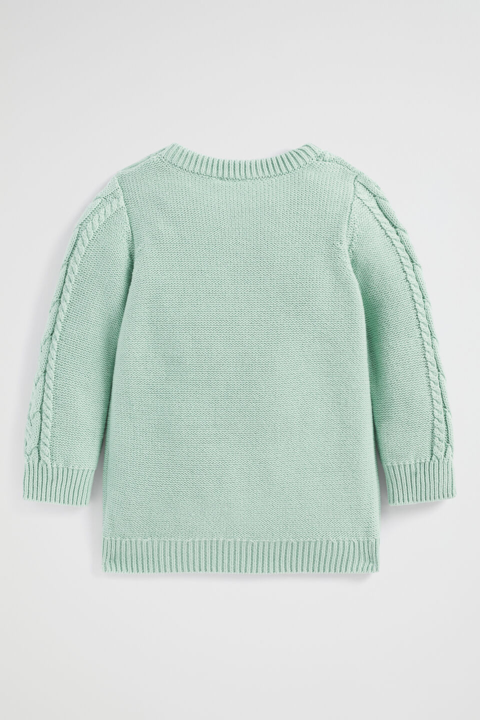 Cable Crew Knit  Fennel