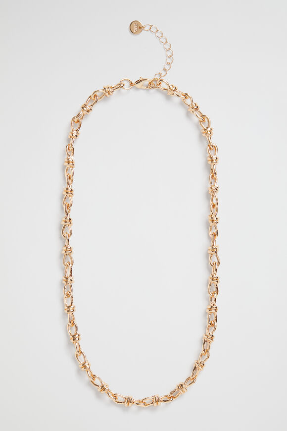 Knot Chain Necklace  Gold  hi-res