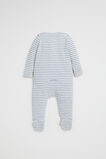 Brushed Stripe Zipsuit  Snow Marle  hi-res