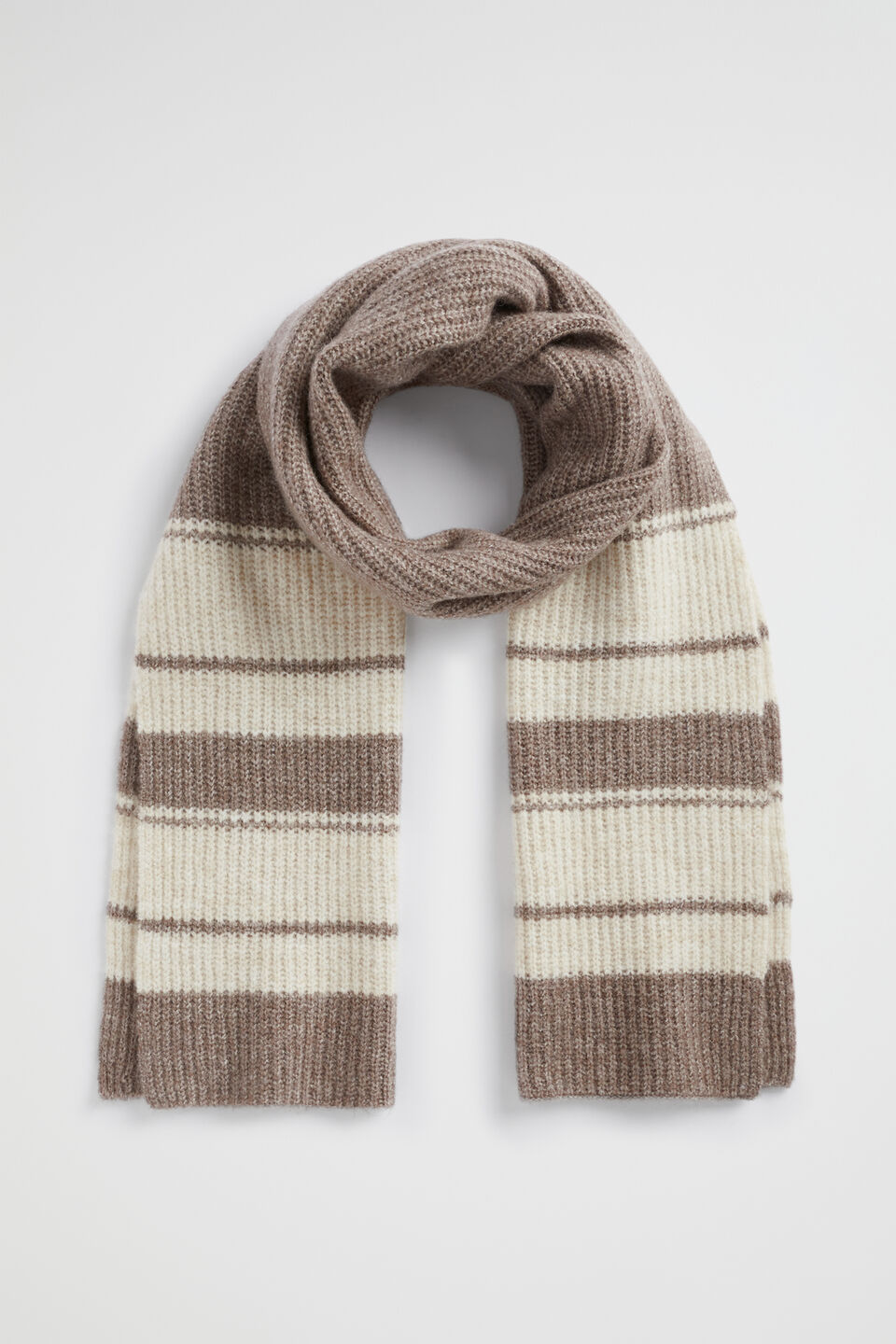 Contrast Stripe Knit Scarf  Hazel Multi