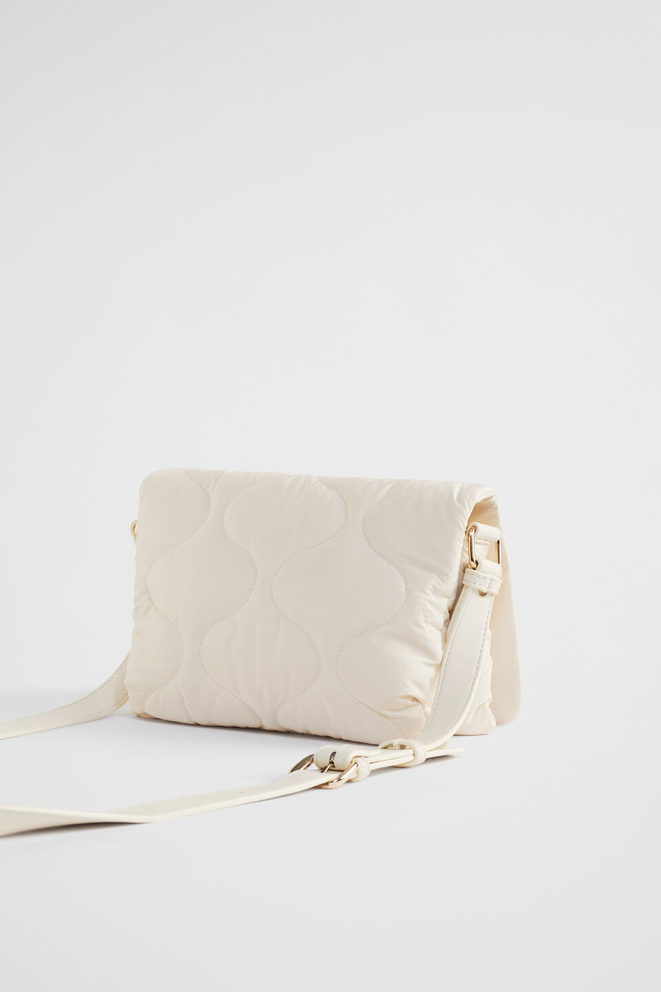 Quilted Crossbody Bag  Vanilla Cream