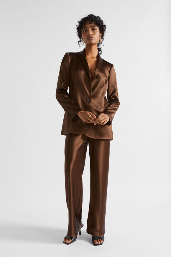 Satin Bias Cut Pant  Hot Chocolate  hi-res