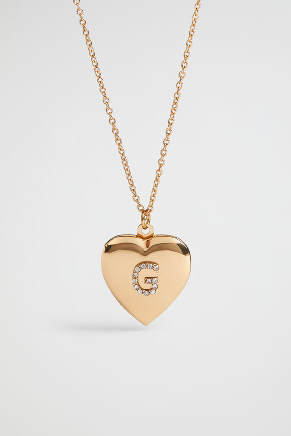 Diamante Initial Locket  G  hi-res