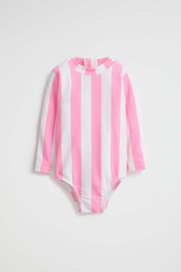 Stripe Rashsuit  Candy Pink  hi-res