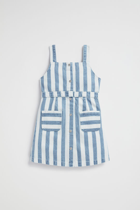 Stripe Denim Pinafore  Denim Stripe  hi-res