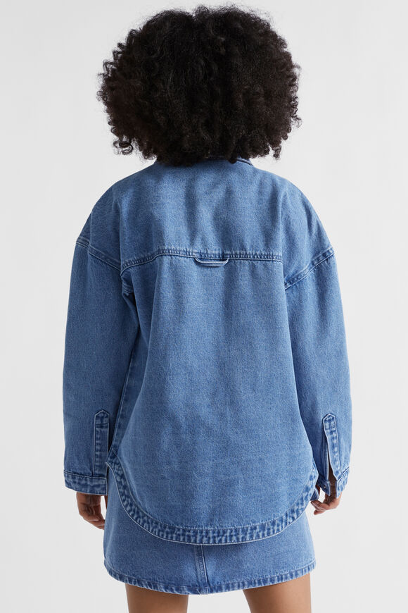 Denim Overshirt  Mid Blue  hi-res