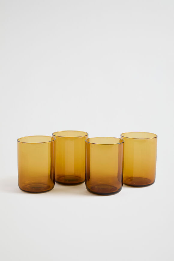 Nola Tumbler Set of 4  Amber  hi-res