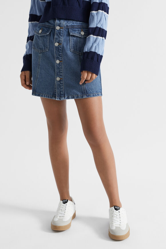 Denim Skort  Deep Blue Wash  hi-res