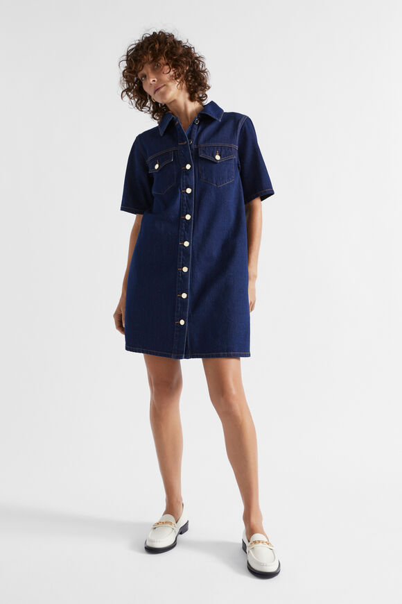 Denim Mini Dress  Neptune Wash  hi-res