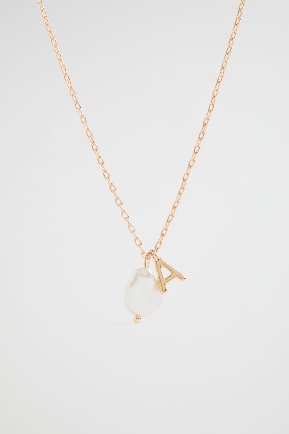 Pearl Alphabet Necklace  A  hi-res