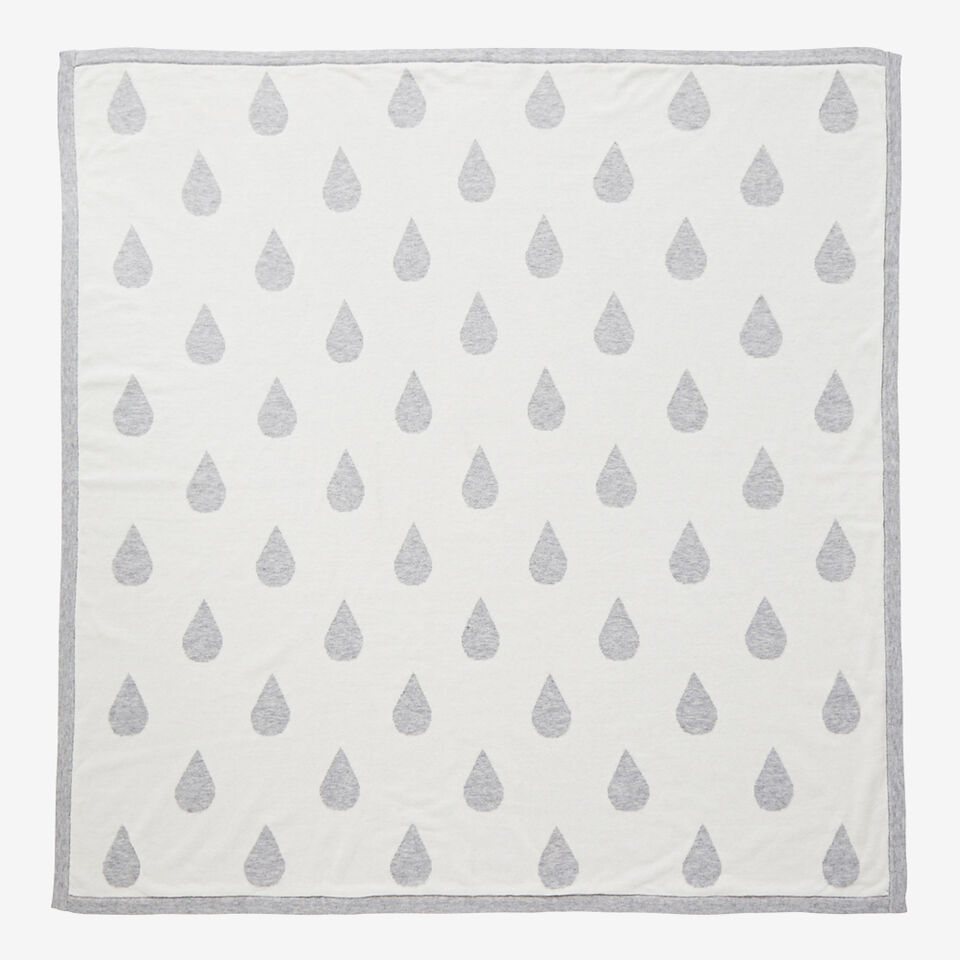 Raindrops Knit Blanket  