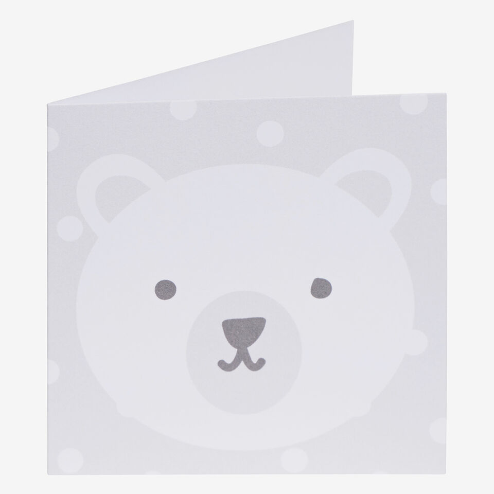 Bear Face Card  