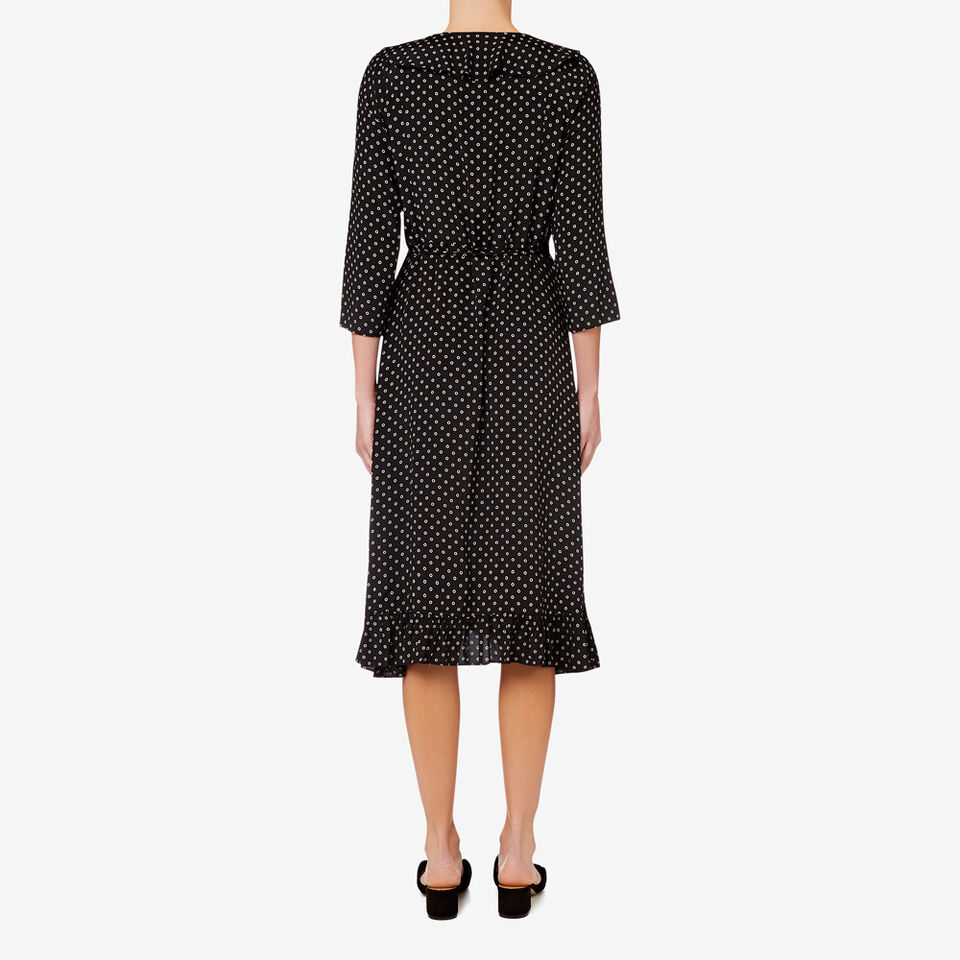 Spotty Long Wrap Dress  