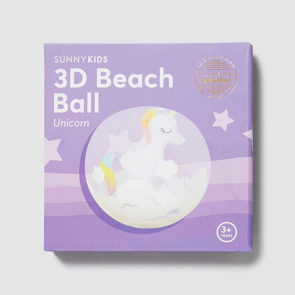 3D Inflatable Unicorn Beach Ball  